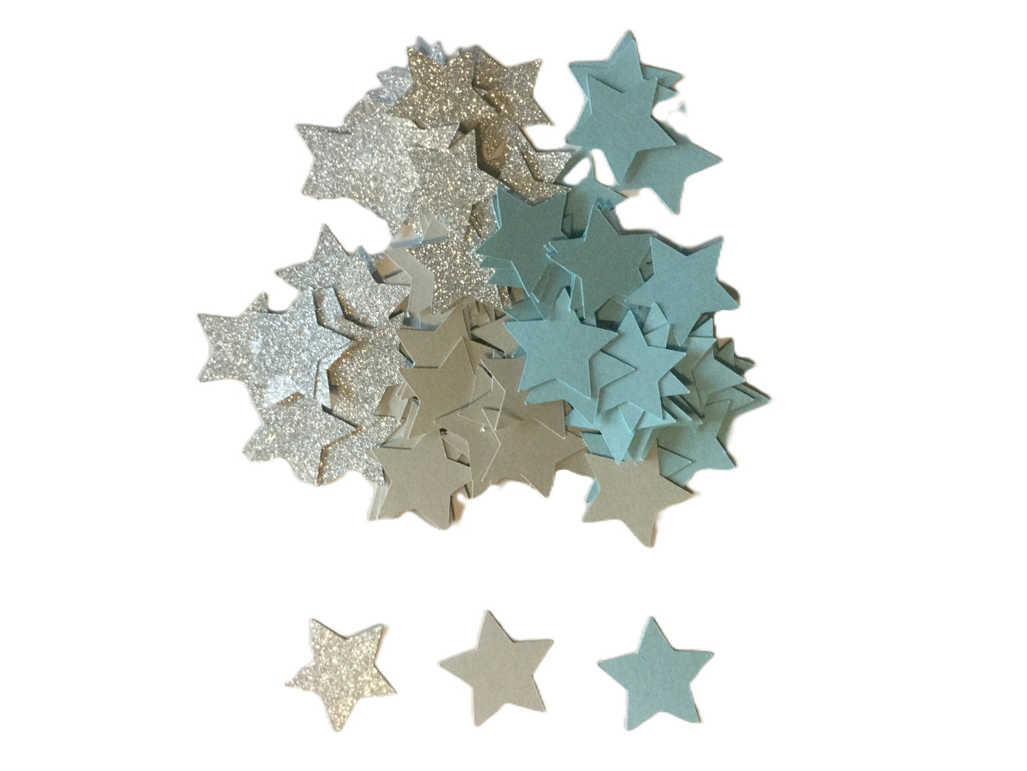 100 Twinkle Little Star, Blue Silver Glitter Confetti,Baby Shower Confetti, Wedding Confetti, Bridal Shower, First Birthday Decor, Scatter