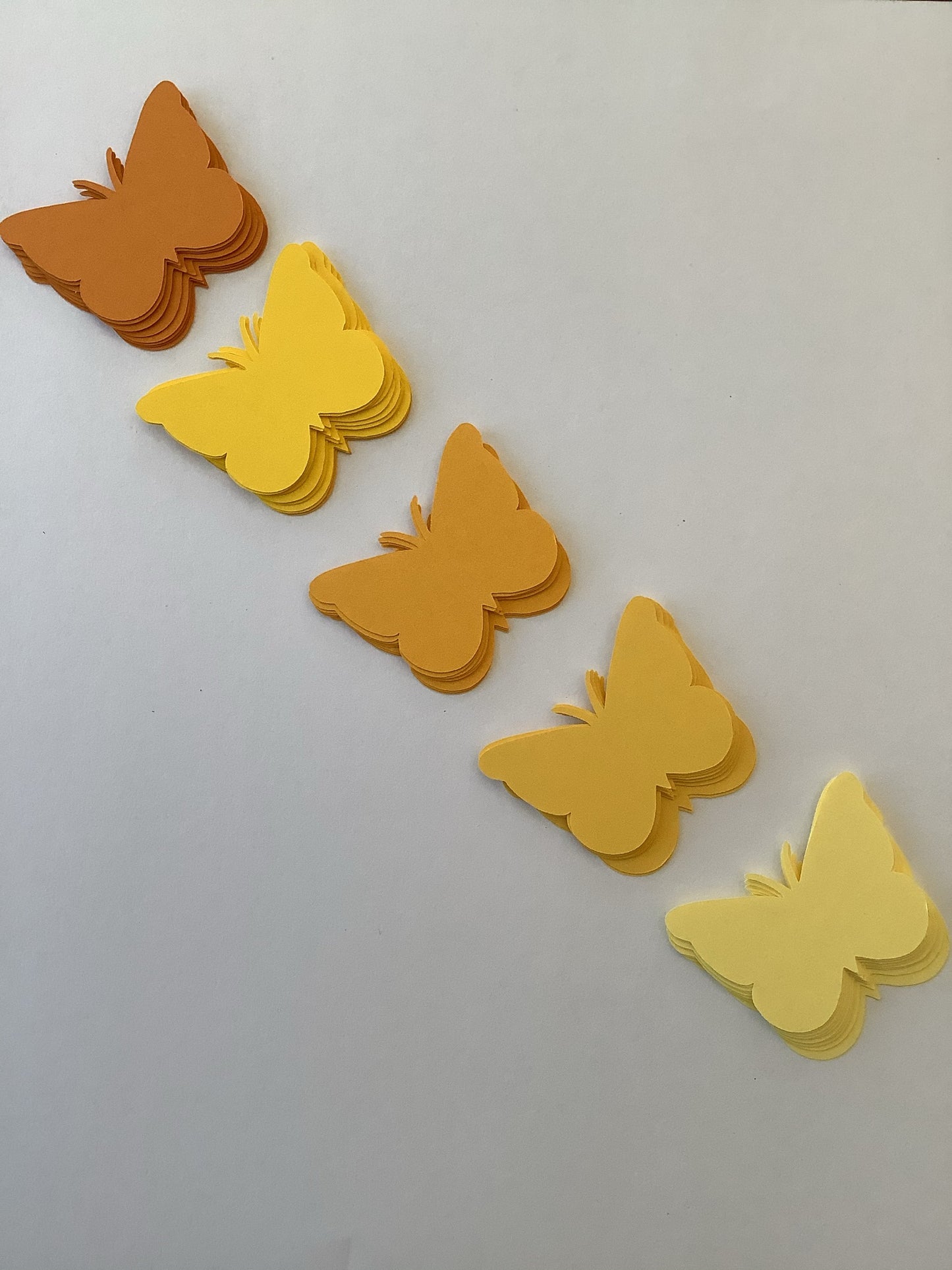 Yellow Butterfly Die Cuts | 50 Count 2 Inch Paper Butterfly Cutouts for Baby Showers, Crafts & Scrapbooking