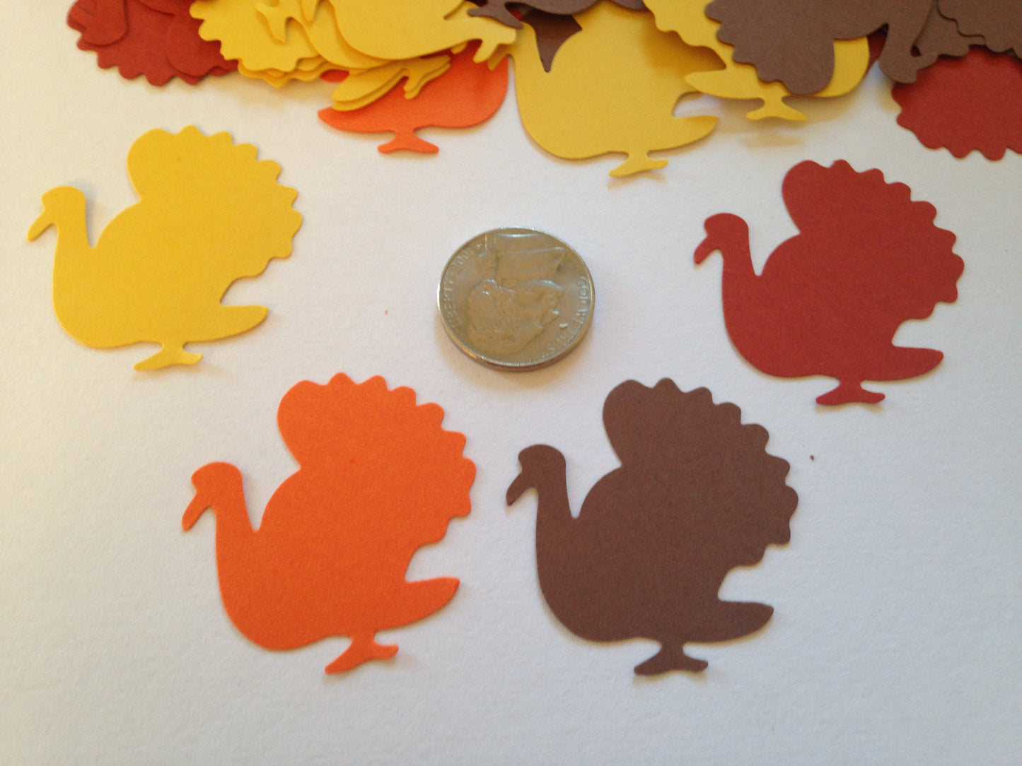 48 Turkey Cut Outs, Turkey Confetti, Thanksgiving Confetti, Thanksgiving Cut Out, Thanksgiving Decor, Fall Confetti, Turkey Cut Out