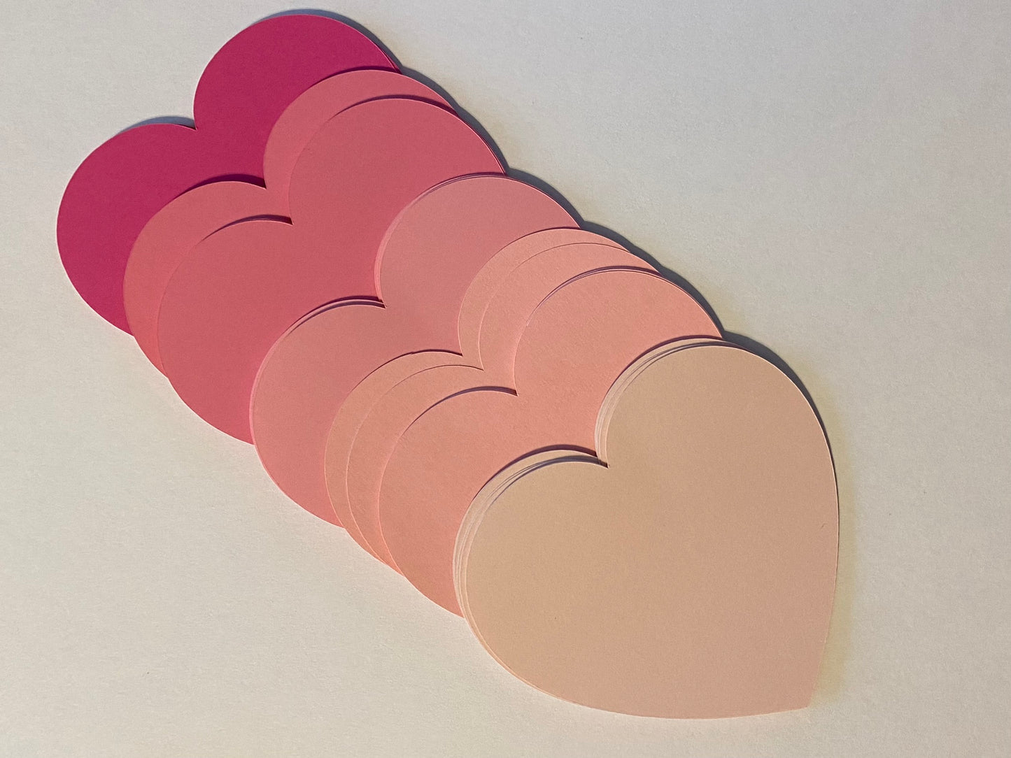 30 Count Pink Heart Cut Outs, Heart Die Cuts, Valentine Confetti, Valentine Cutouts, Valentine Die Cuts, Wedding Die Cuts, 3 3/4 Inch