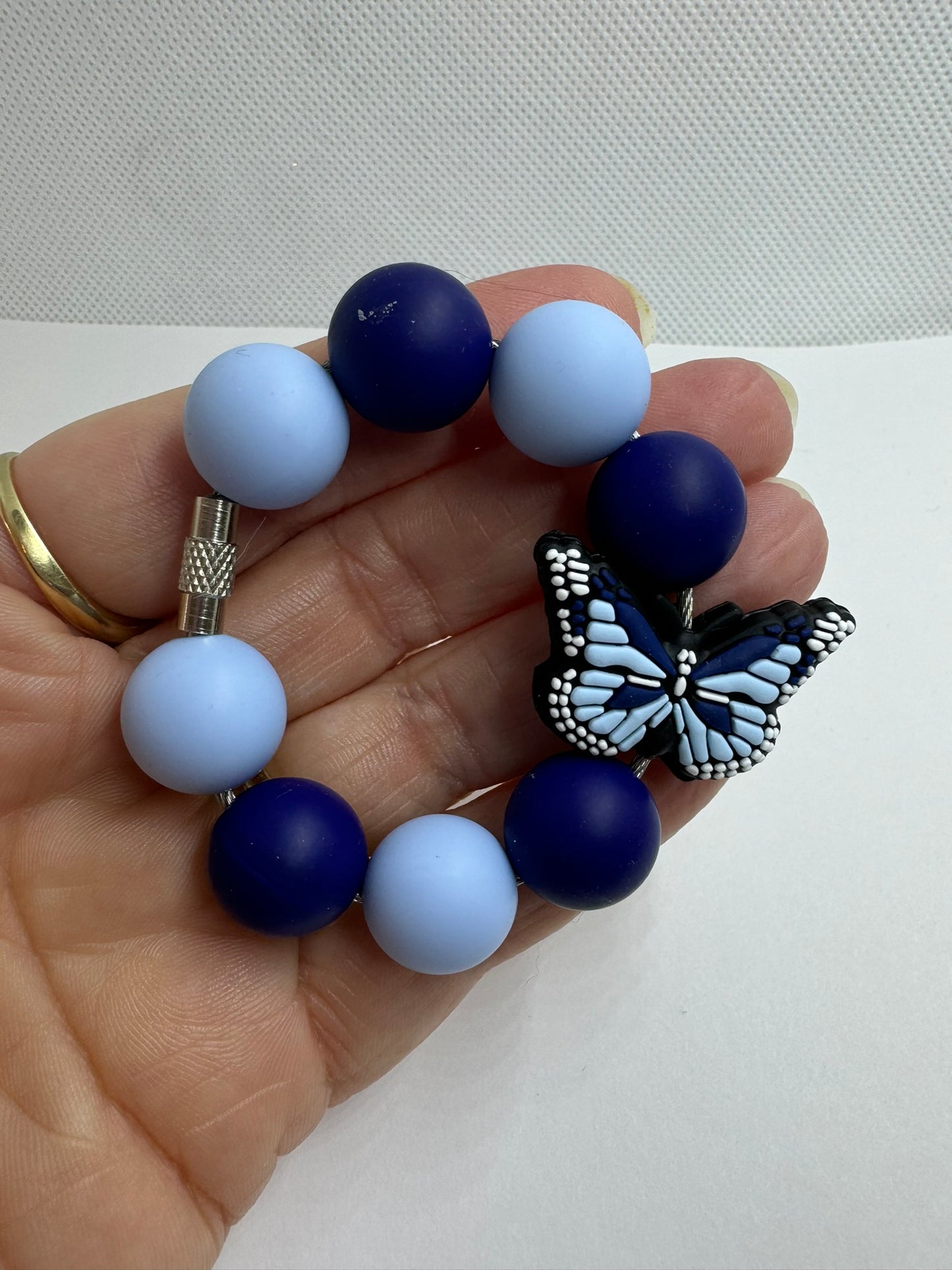 Blue Butterfly Cup Charm