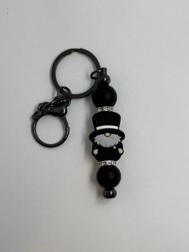 Groom Gnome Silicone Bead Keychain Wedding Groomsman Gift