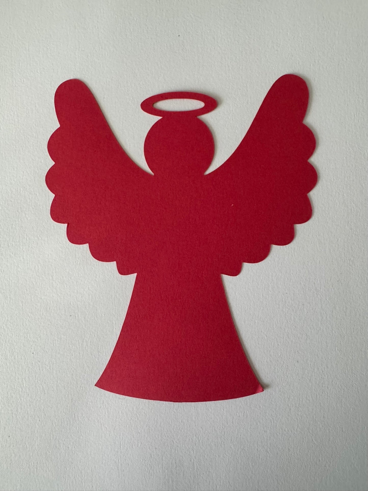 20 Red Paper Angel Die Cut 5 Inch Angel Tag Christmas Crafts Angel Die Cut Paper Angels