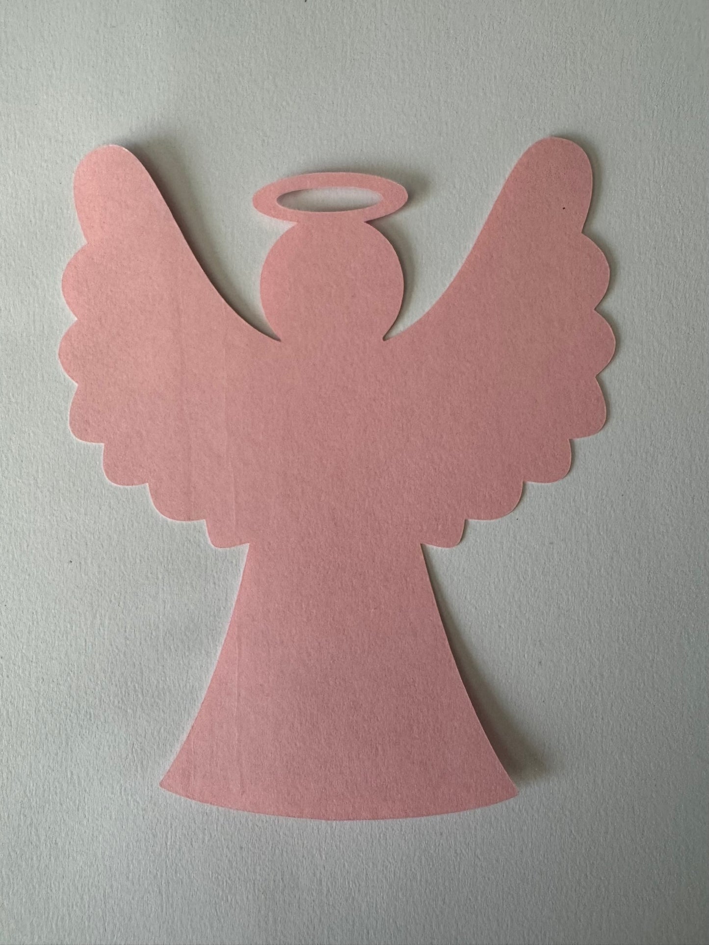 20 Pastel Pink Paper Angel Die Cut 5 Inch Angel Tag Christmas Crafts Angel Die Cut Paper Angels