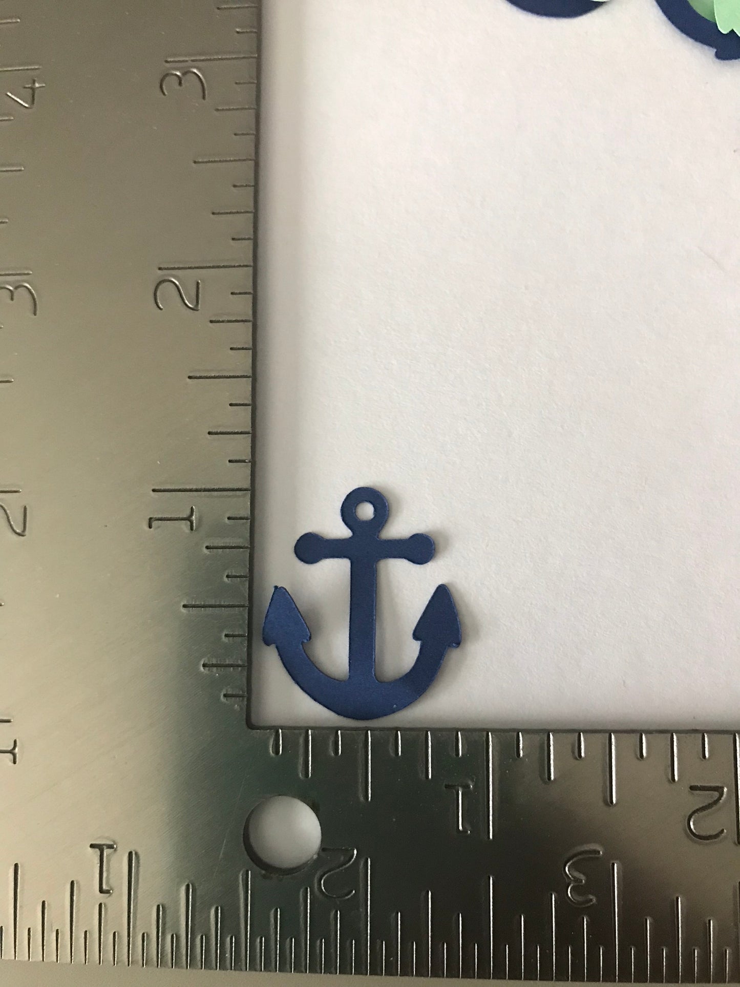 100 Pink White Navy Anchor Confetti, Nautical Baby Shower Decorations, Anchor Table Scatter, Coastal Party Decor