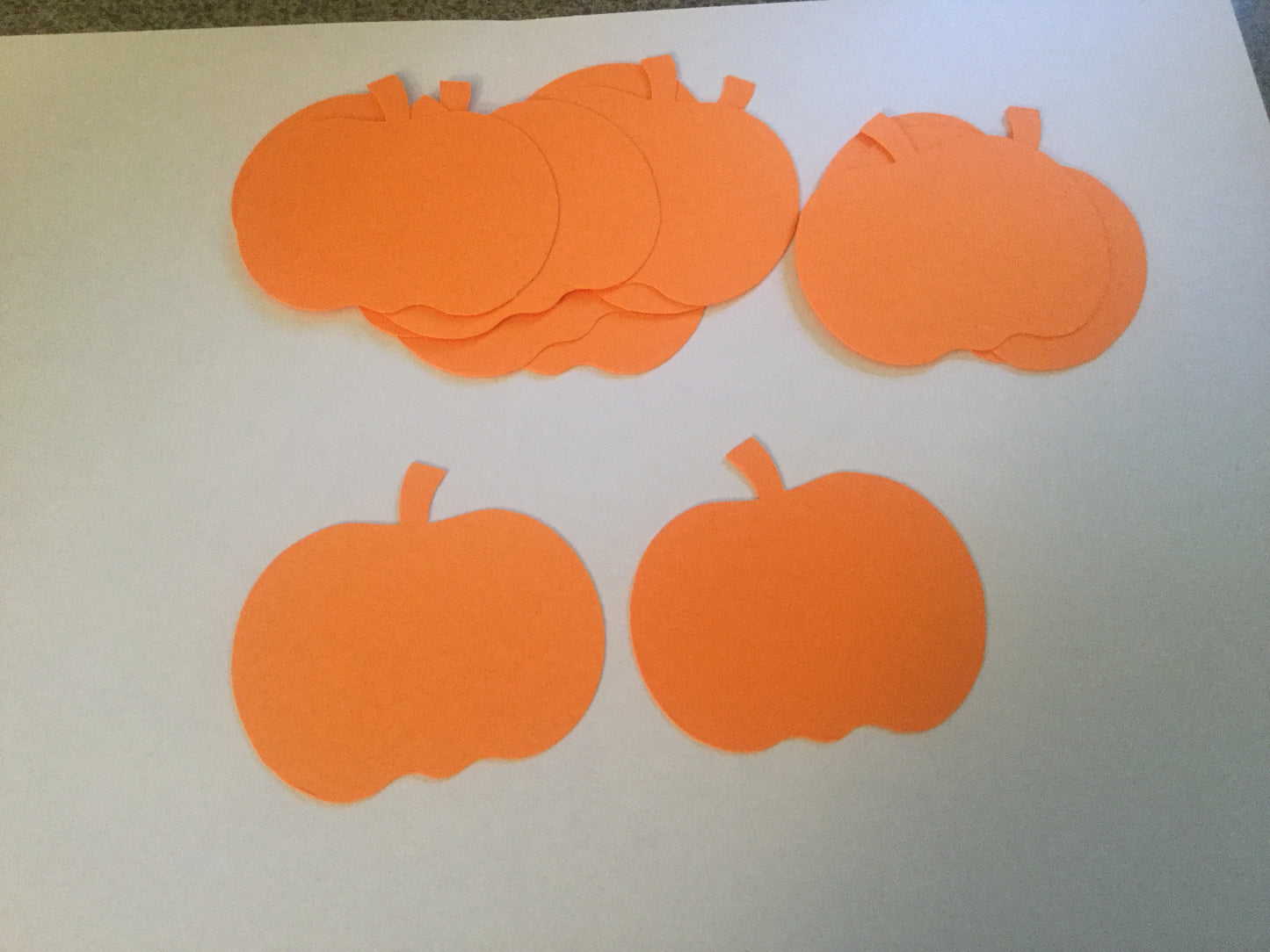 36 Orange Pumpkin Cut Outs Pumpkin Die Cuts Halloween Confetti Halloween Cut outs Halloween Decorations Fall Cut Outs Thanksgiving Decor