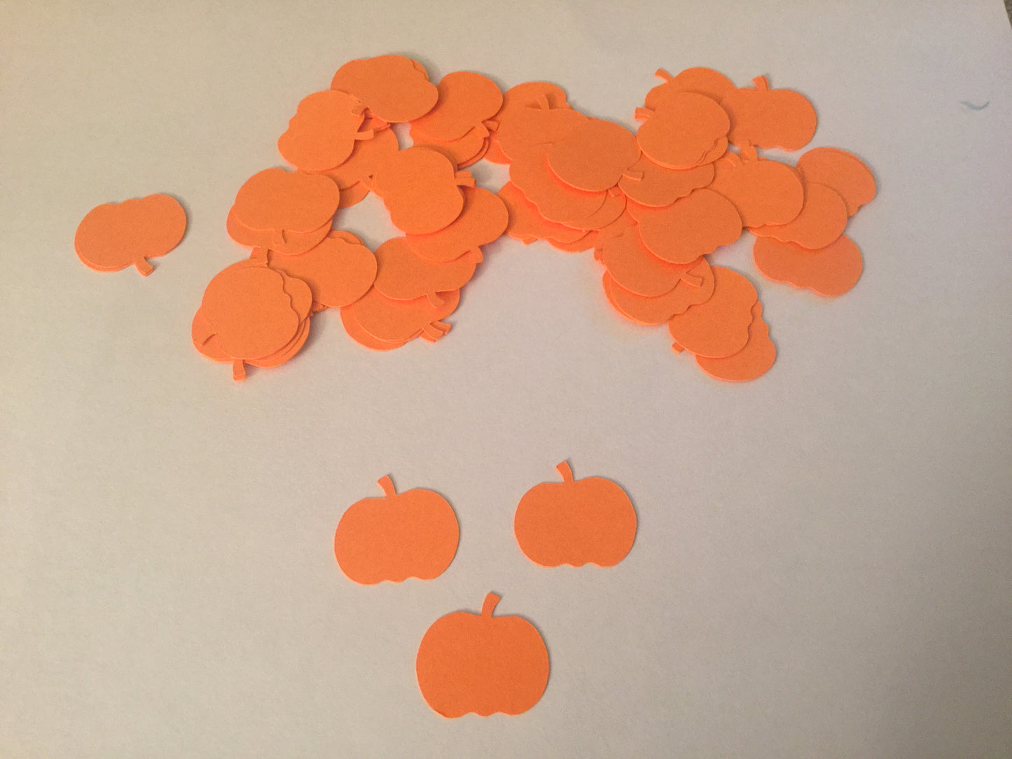 100 Orange Pumpkin Confetti Halloween Cut outs Thanksgiving Confetti Thanksgiving Decorations Pumpkin Cutouts Pumpkin Diecuts Fall Confetti