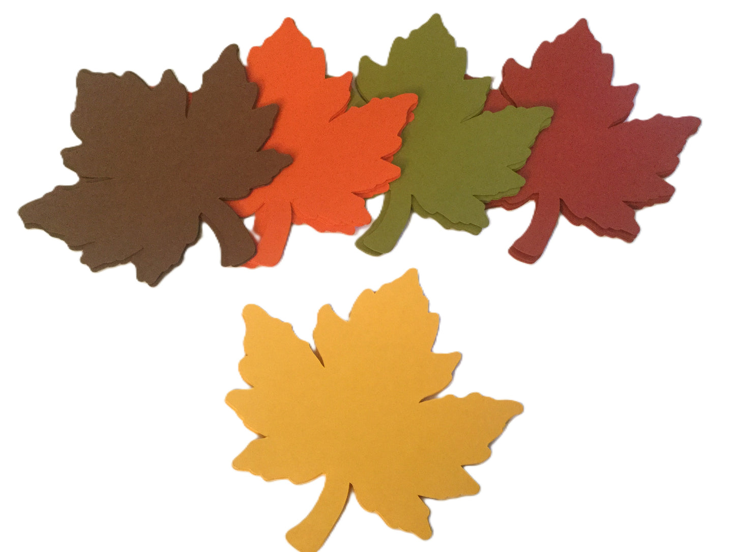 25 Large Fall Leaves Die cuts 4 inch Leaf Cutout Maple Leaf Thanksgiving Decor Thankful Tree Leaf Paper Piecing Autumn Leaves