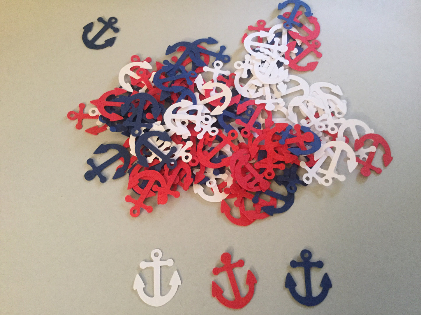 Red White Blue Anchor Confetti