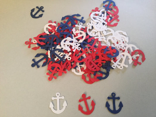 Red White Blue Anchor Confetti