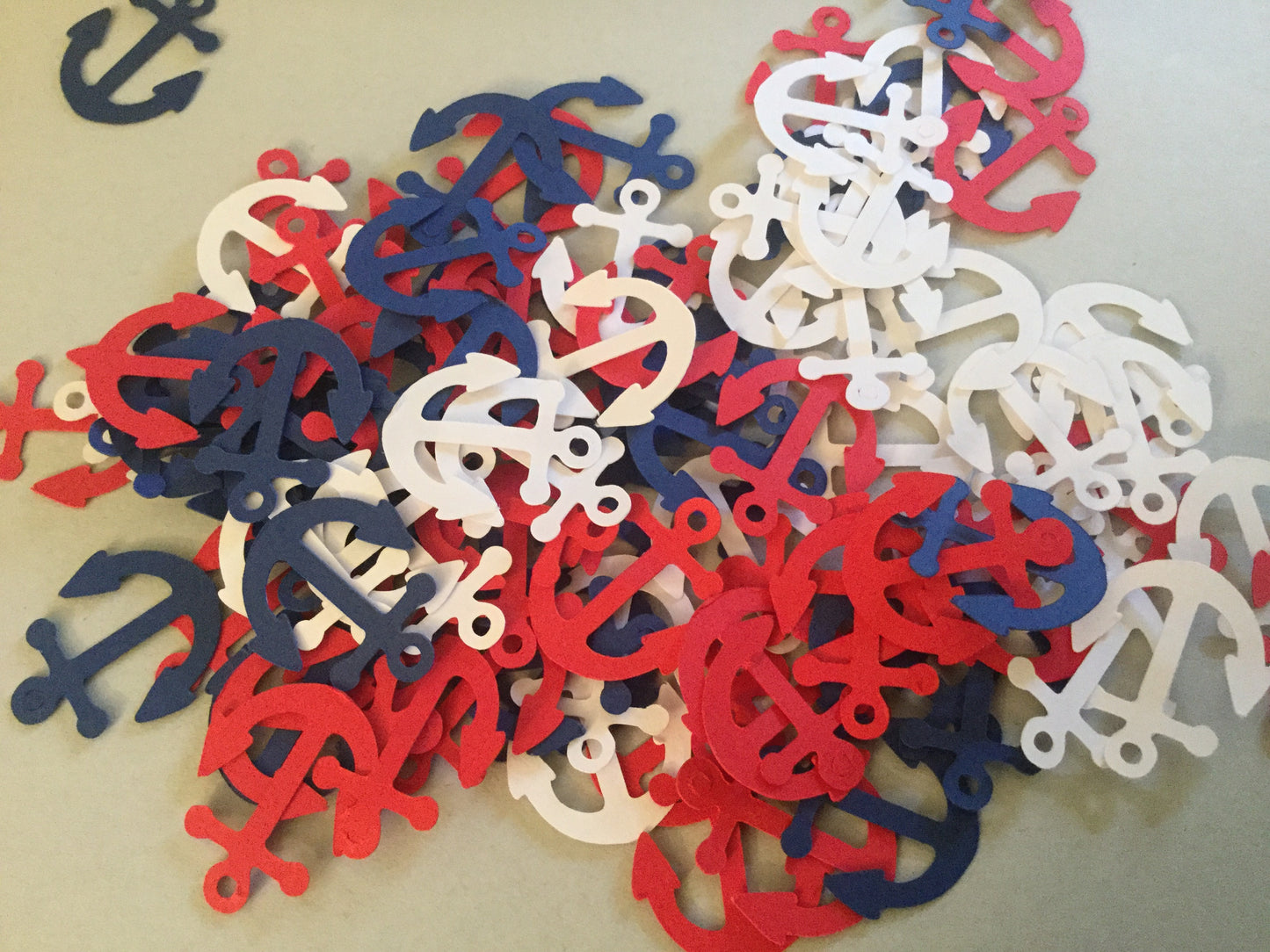 Red White Blue Anchor Confetti