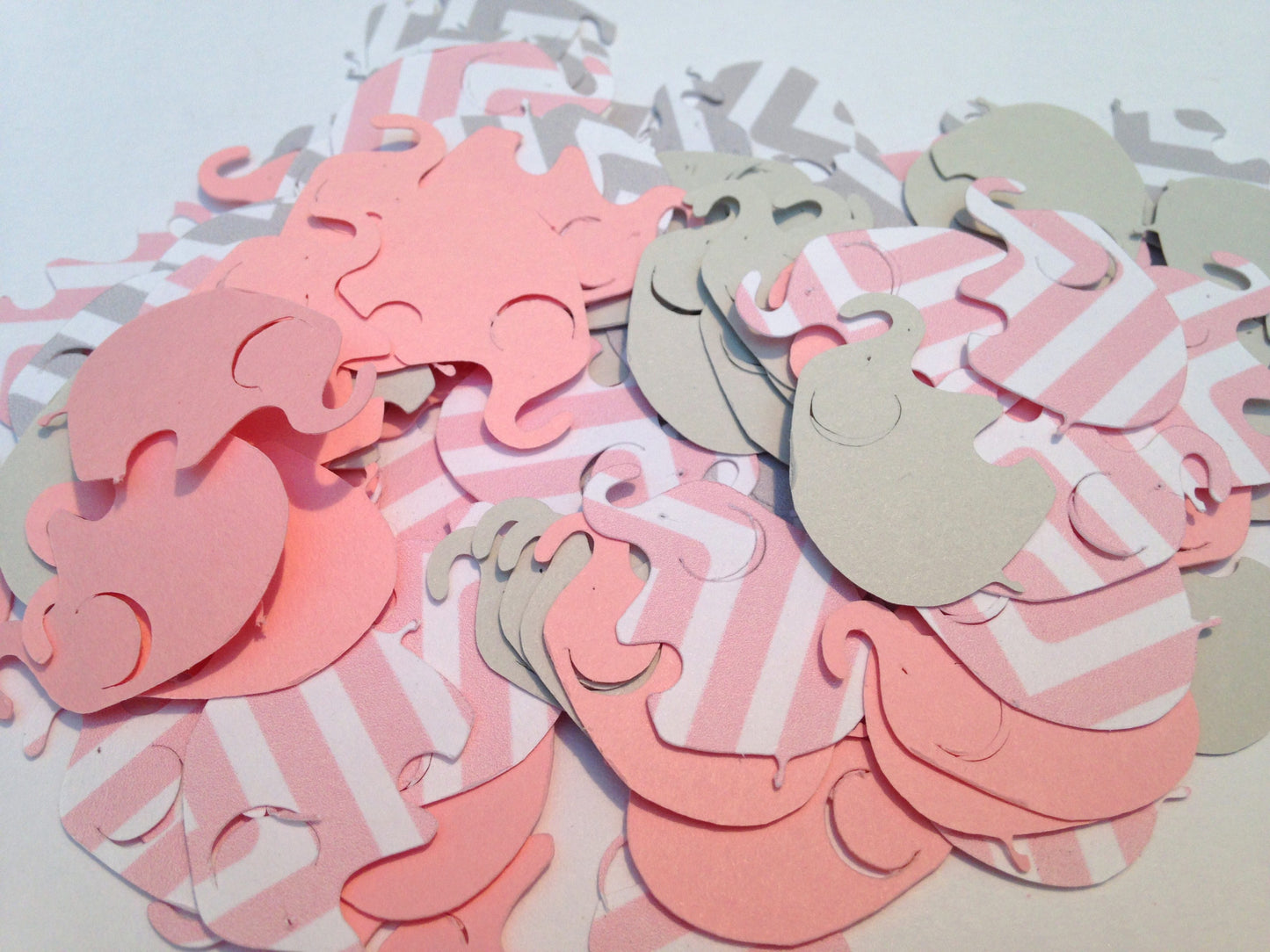 1 Inch Chevron Elephant Die Cuts – 100 Count – Choose Your Color