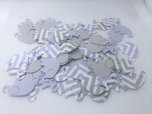 Elephant Baby Shower Purple Chevron Elephant Purple Gray Elephant Confetti Elephant Cut Out Elephant Theme Baby Shower Purple Elephant