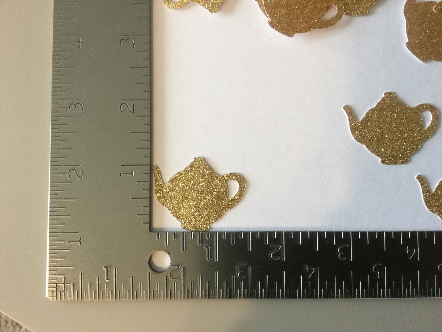 Gold Glitter Teapot Confetti, Table Confetti, Tea Party Decoration, Gold Teapot, 100 pieces