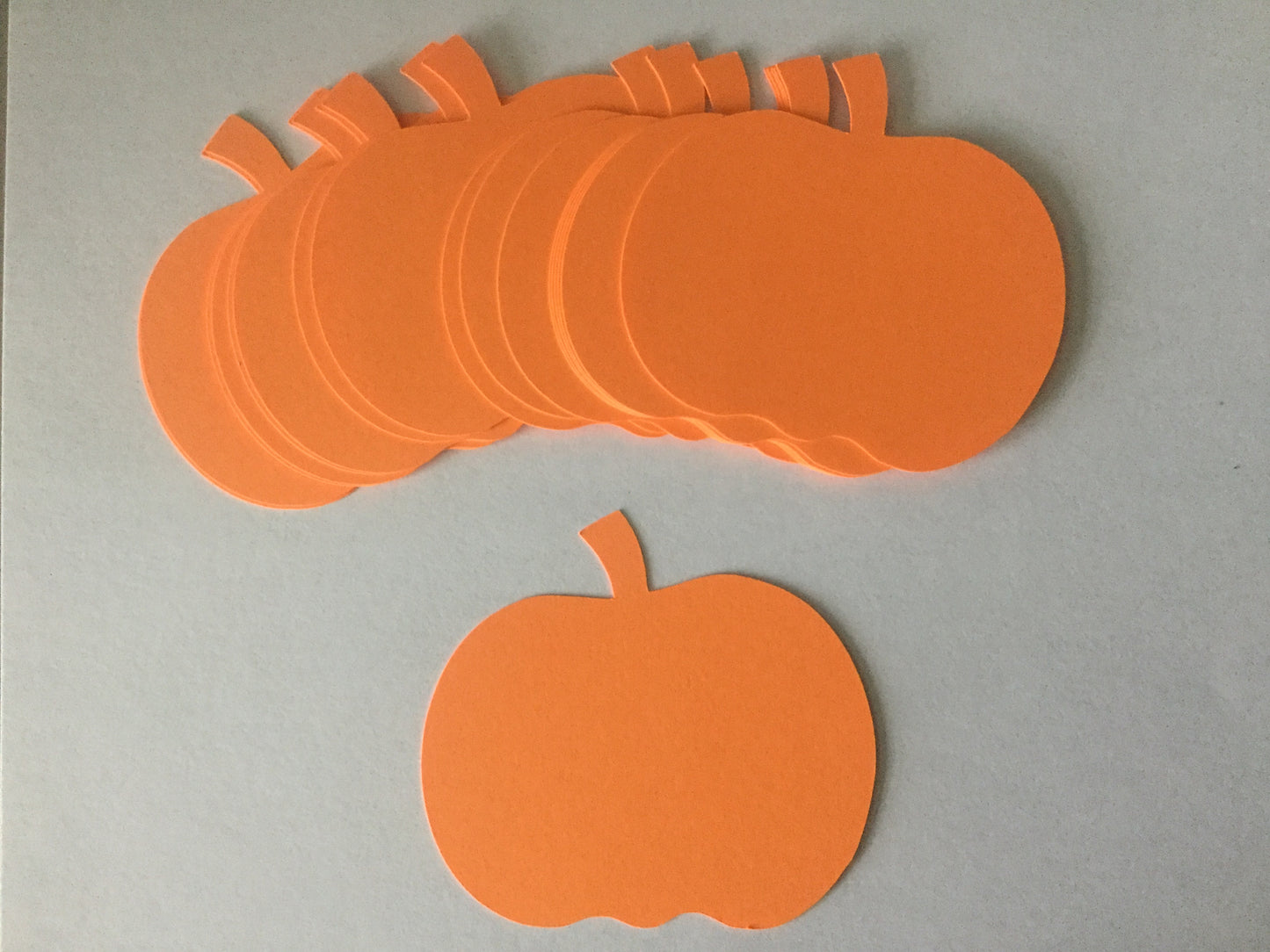 24 Orange Pumpkin Cut Outs Pumpkin Die Cuts Halloween Confetti 3 1/4 Inch Pumpkins Fall Cut Outs Thanksgiving Decor