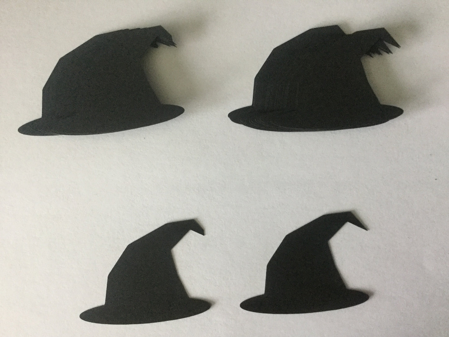 48 Black Witch Hat Die Cuts, Halloween Confetti, Witch Hat Cutouts, Halloween Party Decorations, Card Making, Scrapbook Embellishments