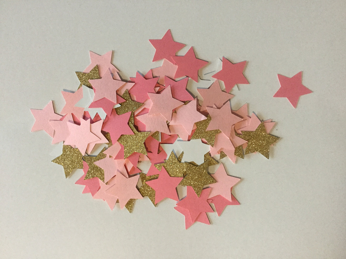 100 Twinkle Little Star, Pink Gold Glitter Confetti, Baby Shower Confetti, Wedding Confetti, Bridal Shower, First Birthday Decor Sip and See