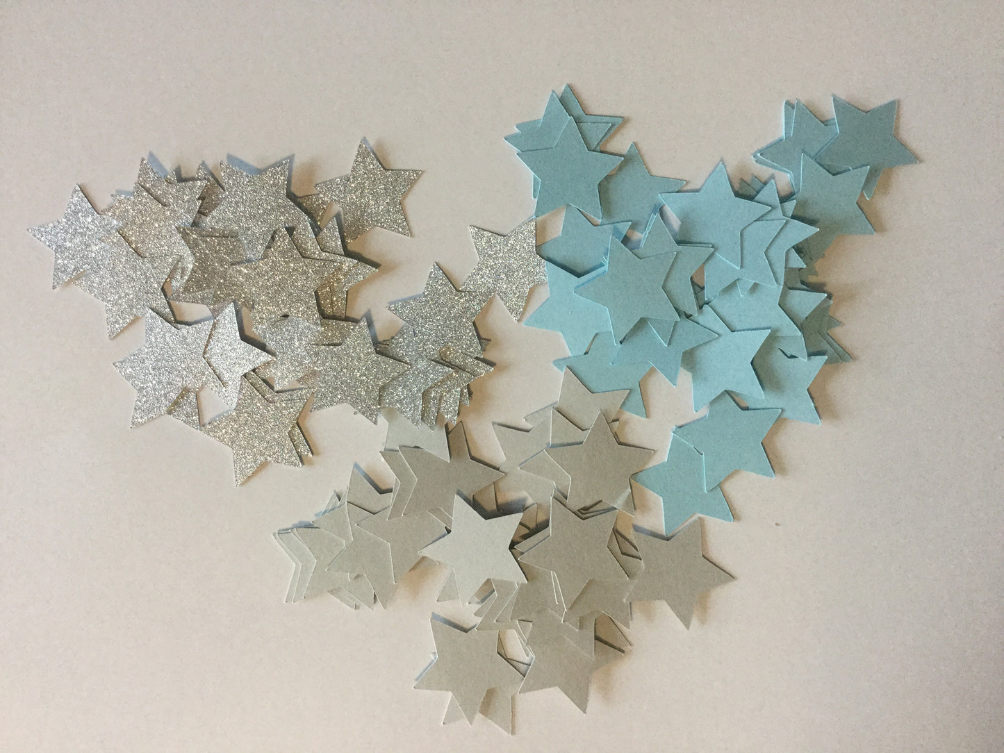 100 Twinkle Little Star, Blue Silver Glitter Confetti,Baby Shower Confetti, Wedding Confetti, Bridal Shower, First Birthday Decor, Scatter
