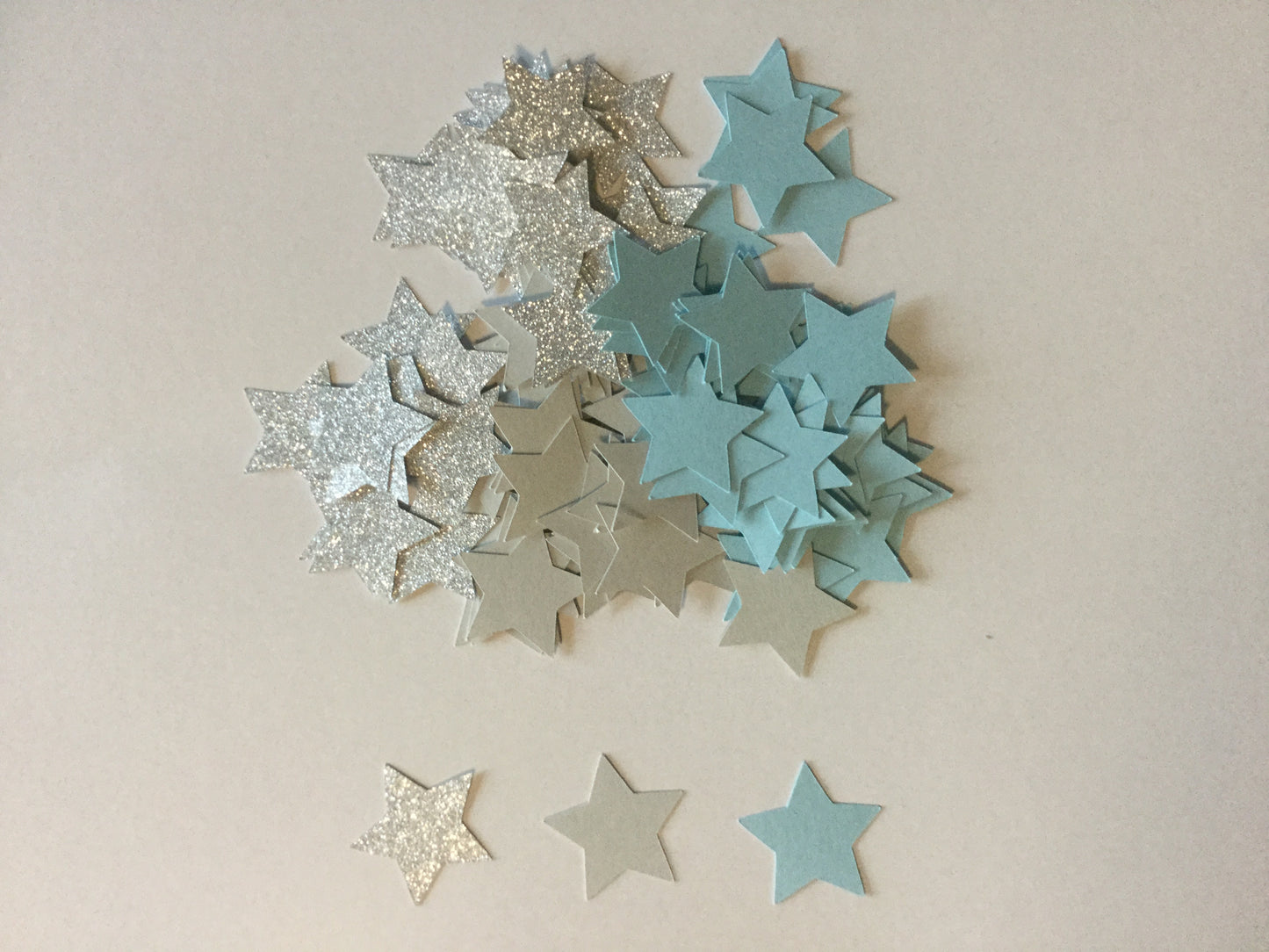 100 Twinkle Little Star, Blue Silver Glitter Confetti,Baby Shower Confetti, Wedding Confetti, Bridal Shower, First Birthday Decor, Scatter