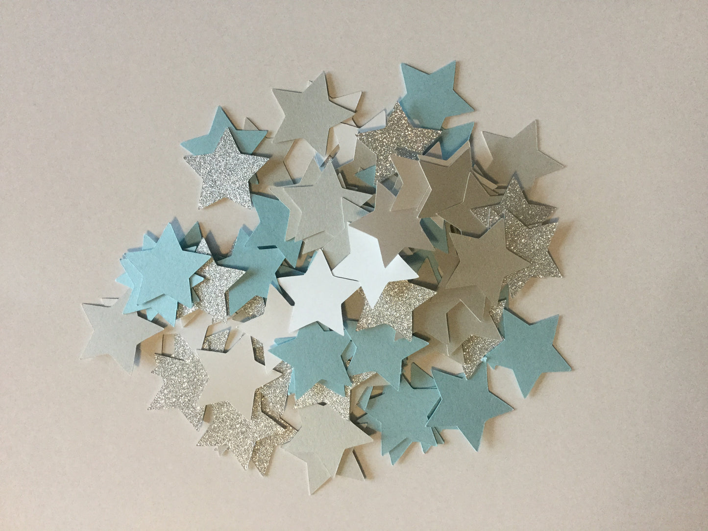 100 Twinkle Little Star, Blue Silver Glitter Confetti,Baby Shower Confetti, Wedding Confetti, Bridal Shower, First Birthday Decor, Scatter