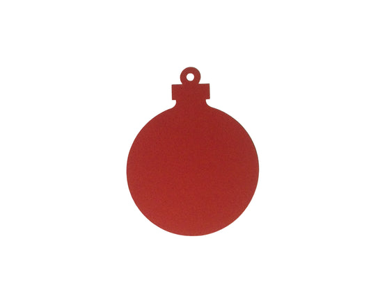 25 Red Ornament Shape Die Cuts – 4x3 Inch Christmas Paper Cutouts for Holiday Crafts, Gift Tags, and DIY Decorations