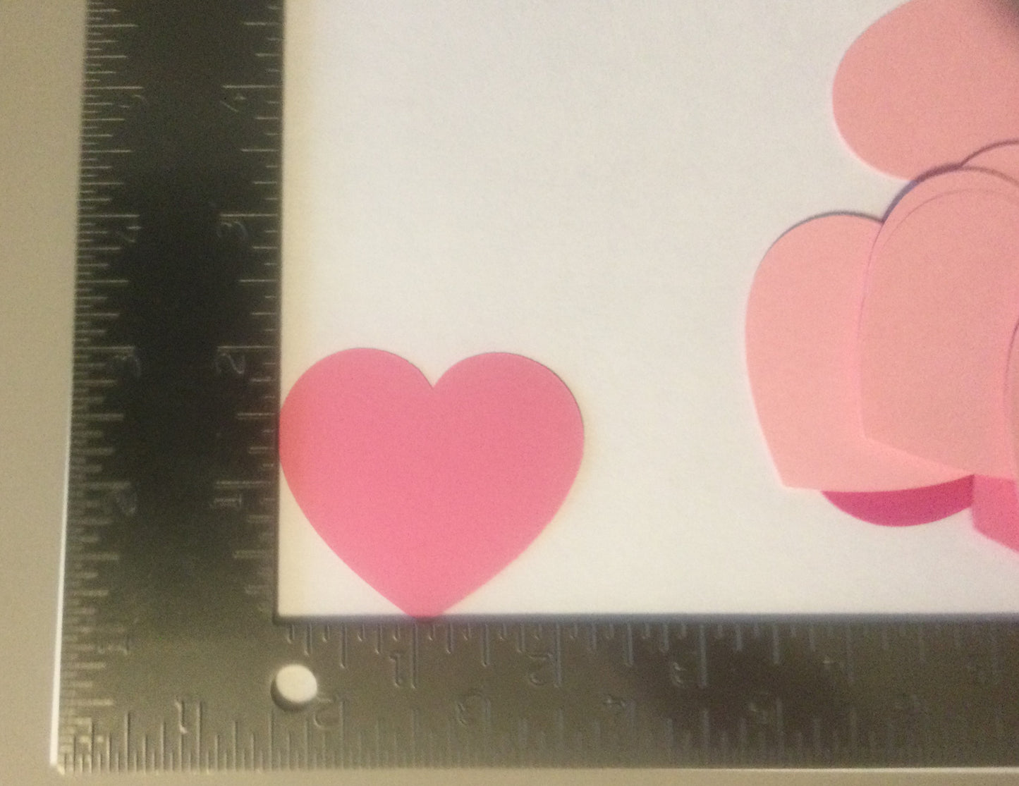 50 Pink Heart Die Cuts Valentine Cutouts 2 Inch Heart Cutouts