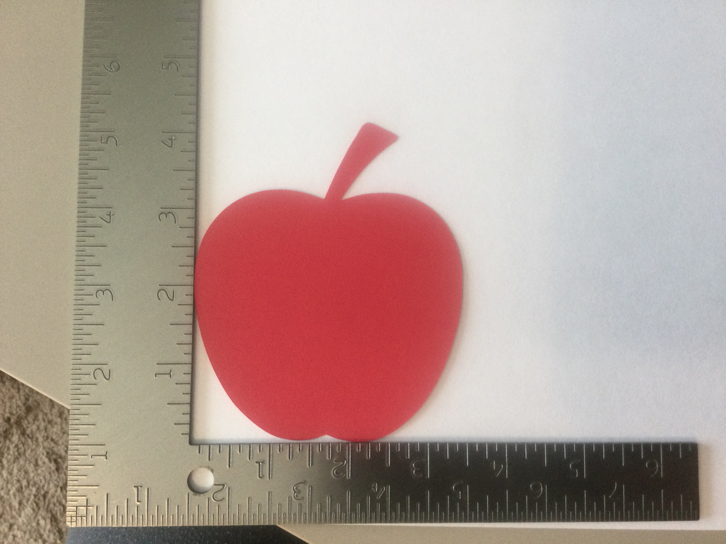 25 Red Apple Die Cuts Fall Decor Teacher Supplies Apple Cut Outs School Bulletin Boards 3 1/2 inch Apples