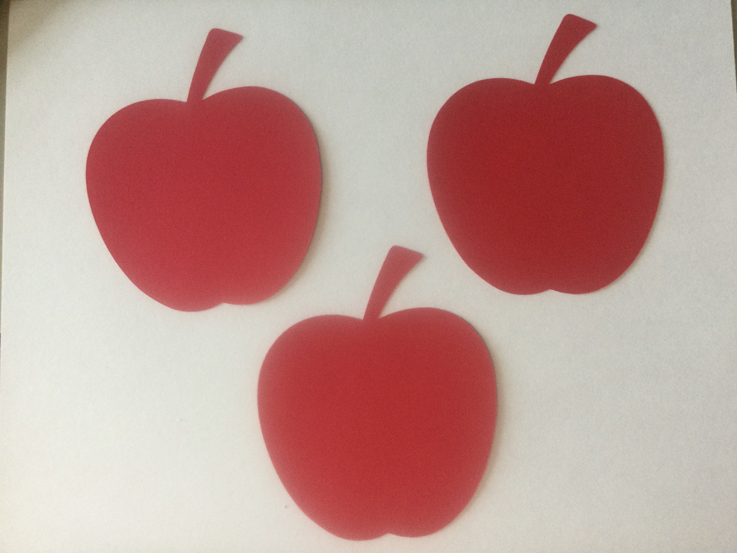 25 Red Apple Die Cuts Fall Decor Teacher Supplies Apple Cut Outs School Bulletin Boards 3 1/2 inch Apples