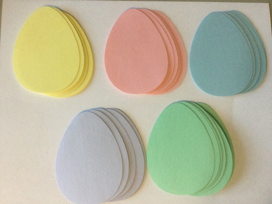 25 Easter Egg Die Cuts Egg Cut Outs Pastel Eggs Easter Decorations Egg Hunt Easter Craft Projects 3.5 Inch