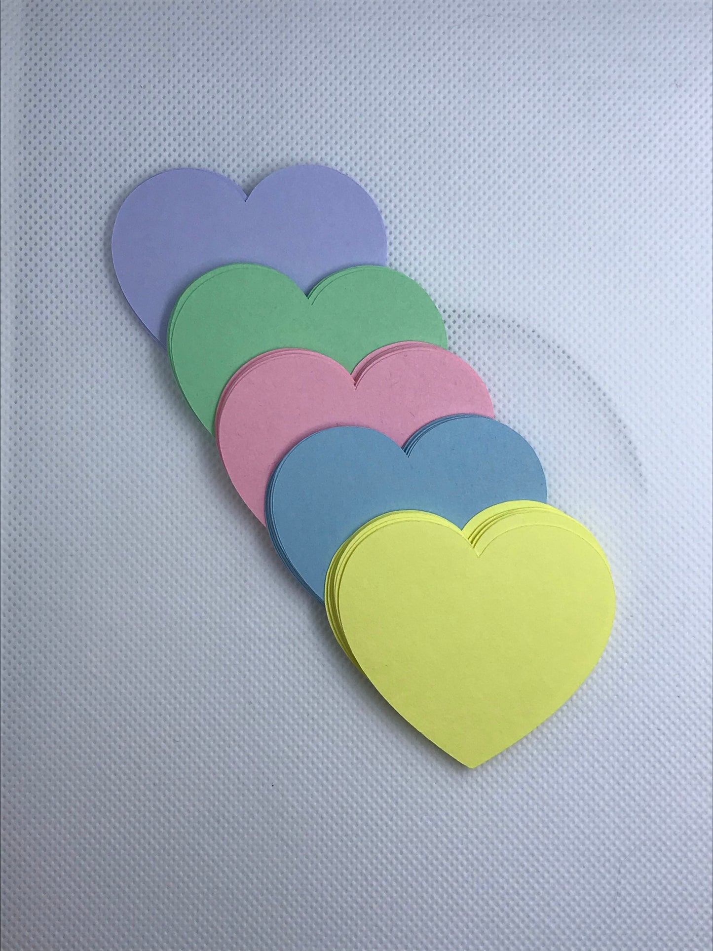 50 Pastel Heart Die Cuts Valentine Cutouts 2 Inch Paper Die Cuts