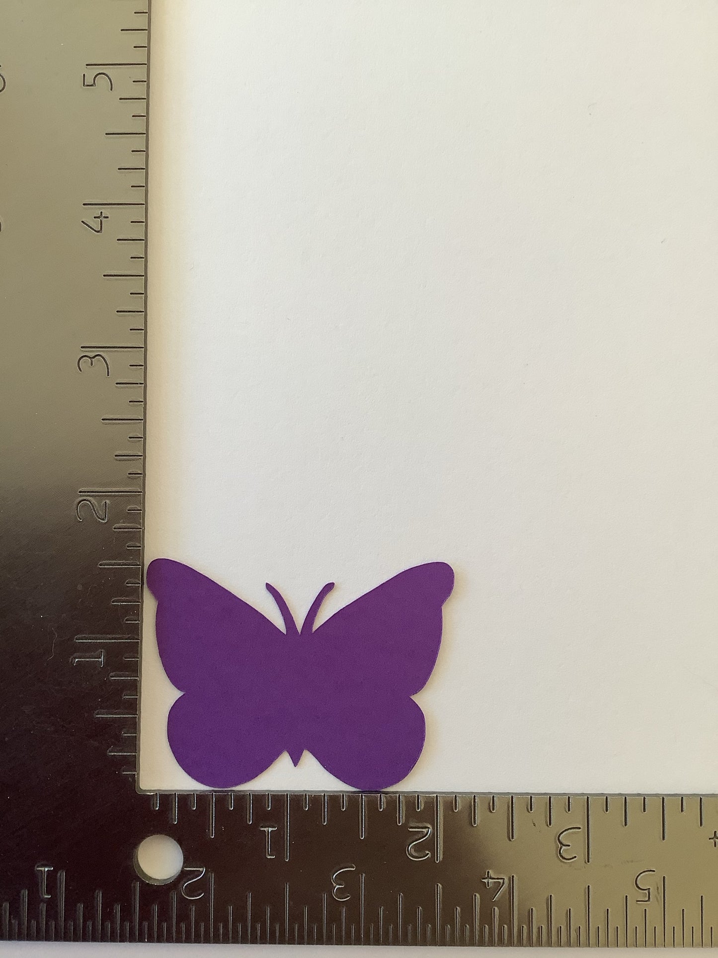 2 Inch Purple Butterfly Die Cuts, 50 Cardstock Butterflies, Shades of Purple Paper Cutouts, Scrapbook Embellishments, Baby Shower Decor