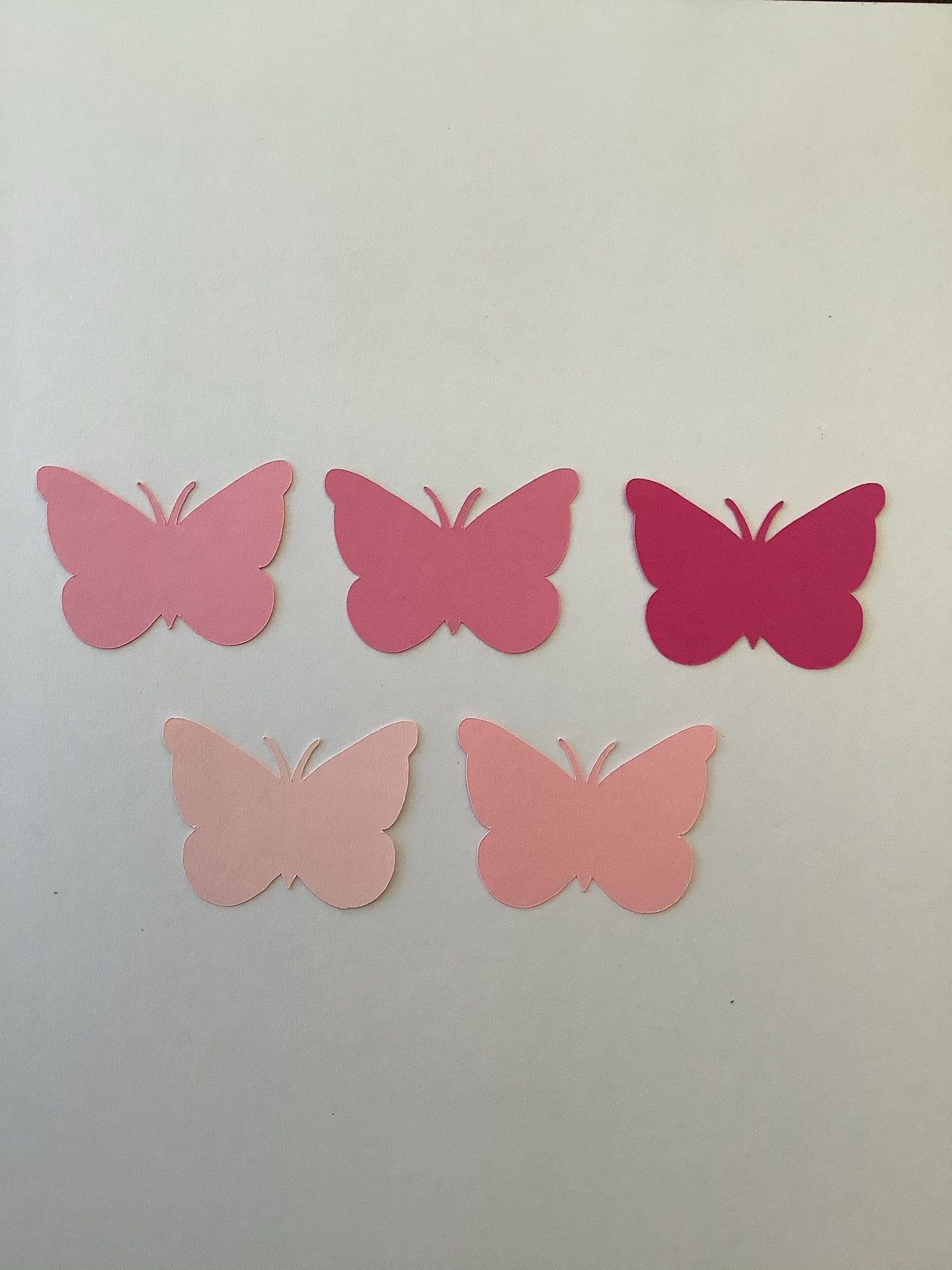 50 Shades of Pink 2 Inch Paper Butterfly Die cuts Cutout Confetti Embellishments Scrapbooking