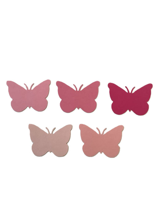 50 Shades of Pink 2 Inch Paper Butterfly Die cuts Cutout Confetti Embellishments Scrapbooking