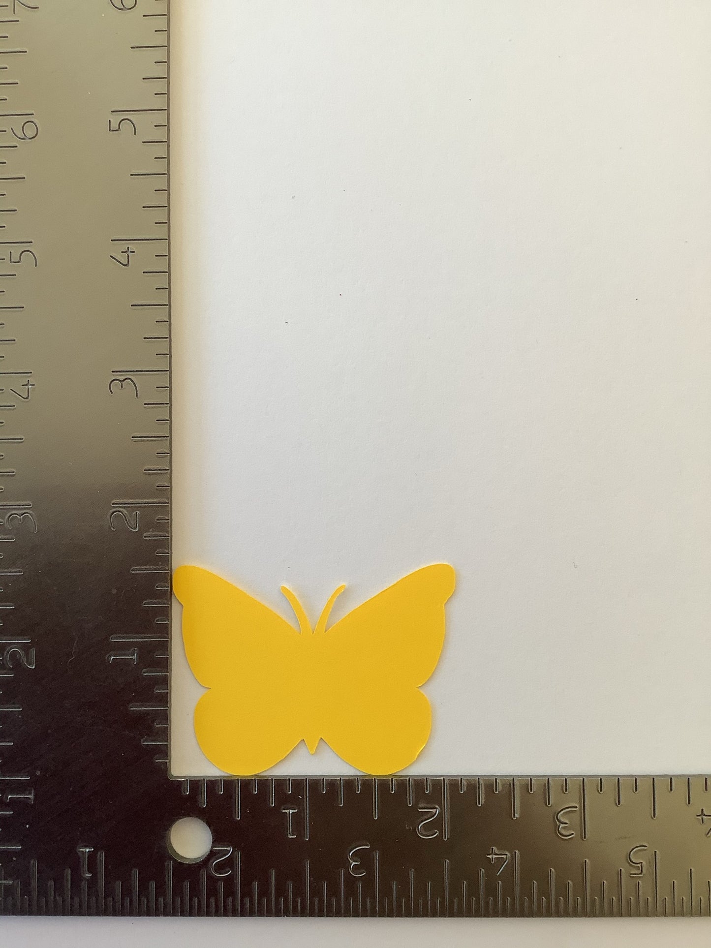 Yellow Butterfly Die Cuts | 50 Count 2 Inch Paper Butterfly Cutouts for Baby Showers, Crafts & Scrapbooking