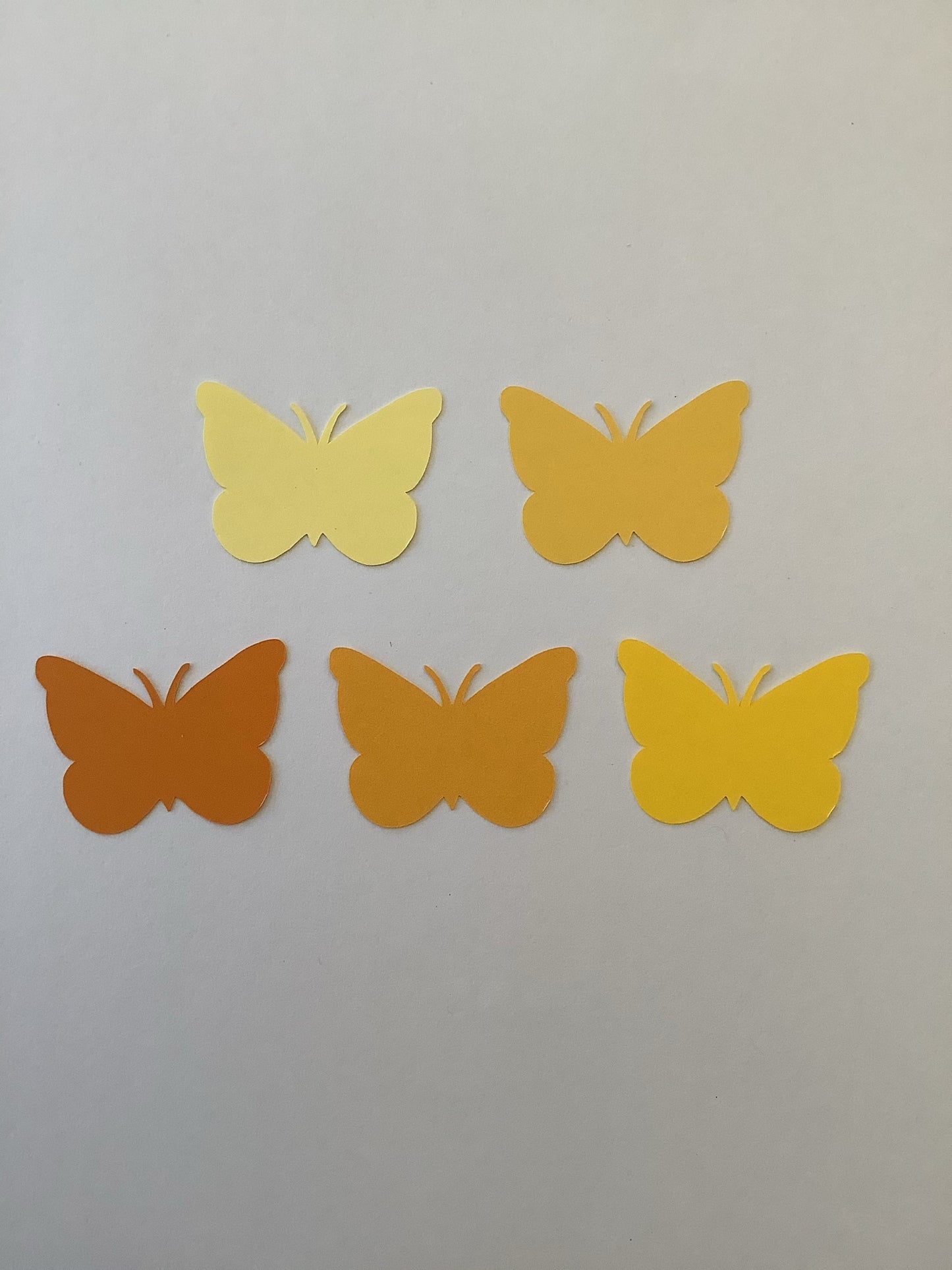 Yellow Butterfly Die Cuts | 50 Count 2 Inch Paper Butterfly Cutouts for Baby Showers, Crafts & Scrapbooking