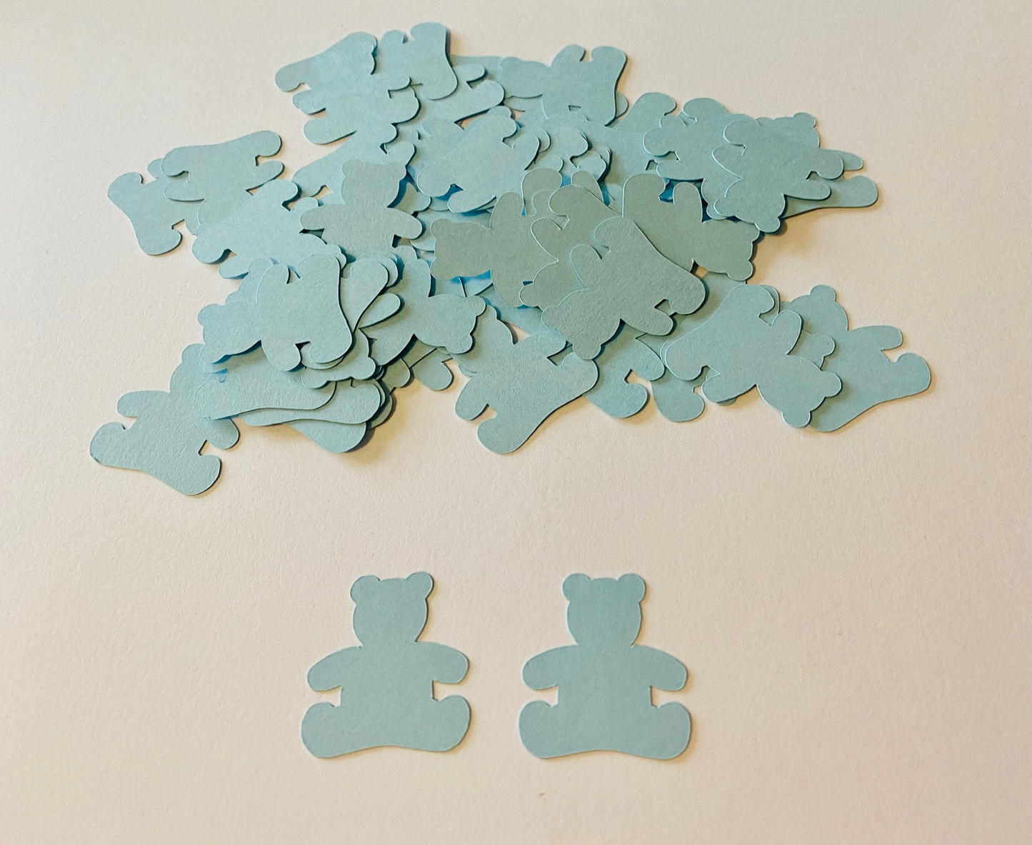 100 Teddy Bear Confetti Die Cuts, 1 Inch Baby Shower Decorations, We Can Bearly Wait Party Table Scatter, Cardstock Teddy Bears