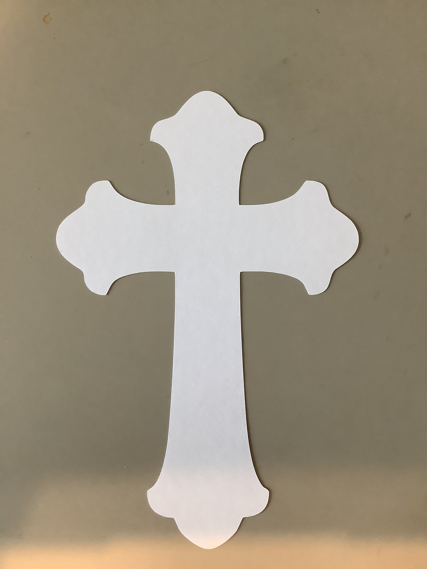 10 White Paper Cross Die Cut 8 Inch Cross Cut Out Christmas Crafts Paper Cross Easter Cut Out