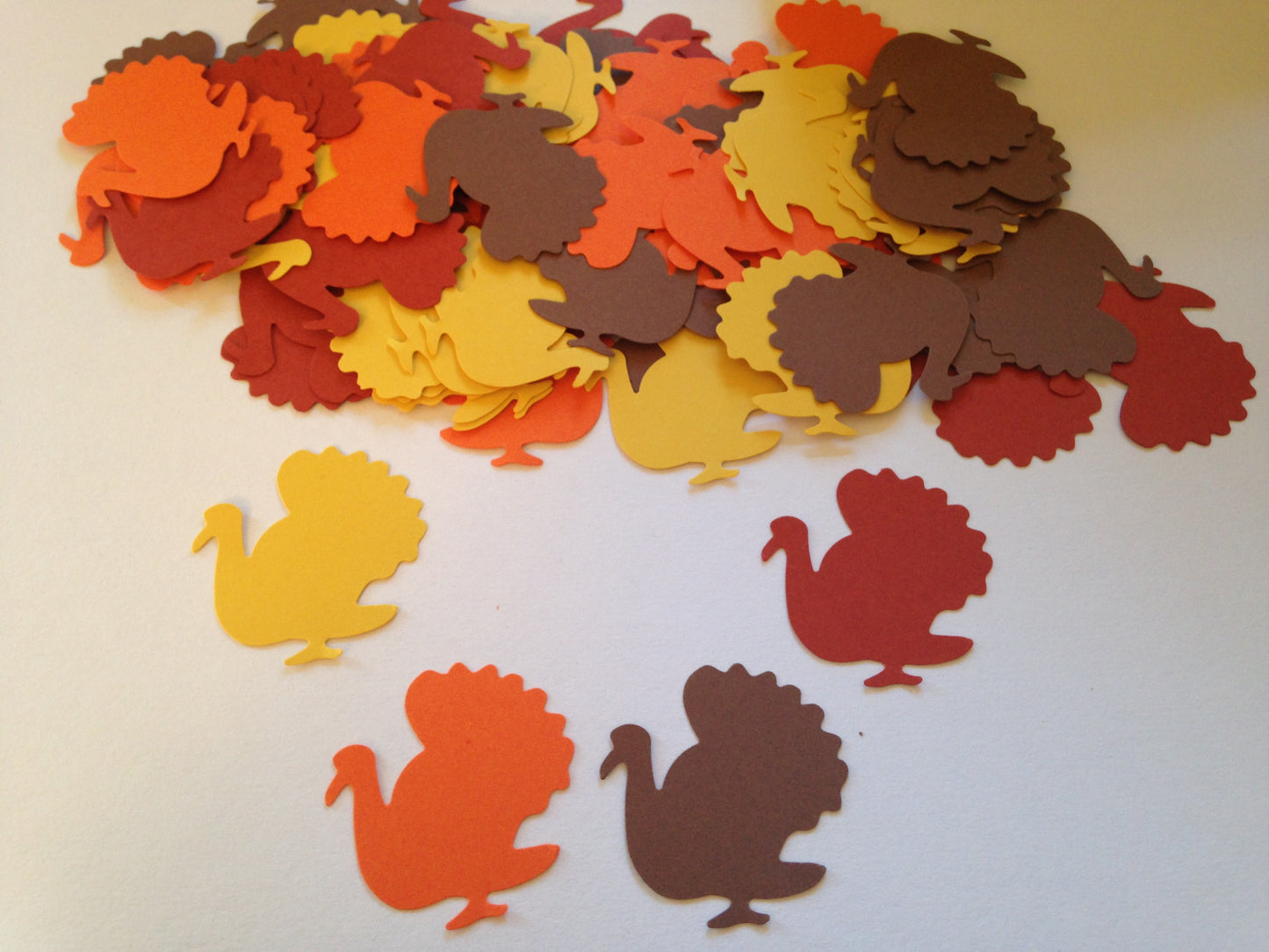 48 Turkey Cut Outs, Turkey Confetti, Thanksgiving Confetti, Thanksgiving Cut Out, Thanksgiving Decor, Fall Confetti, Turkey Cut Out