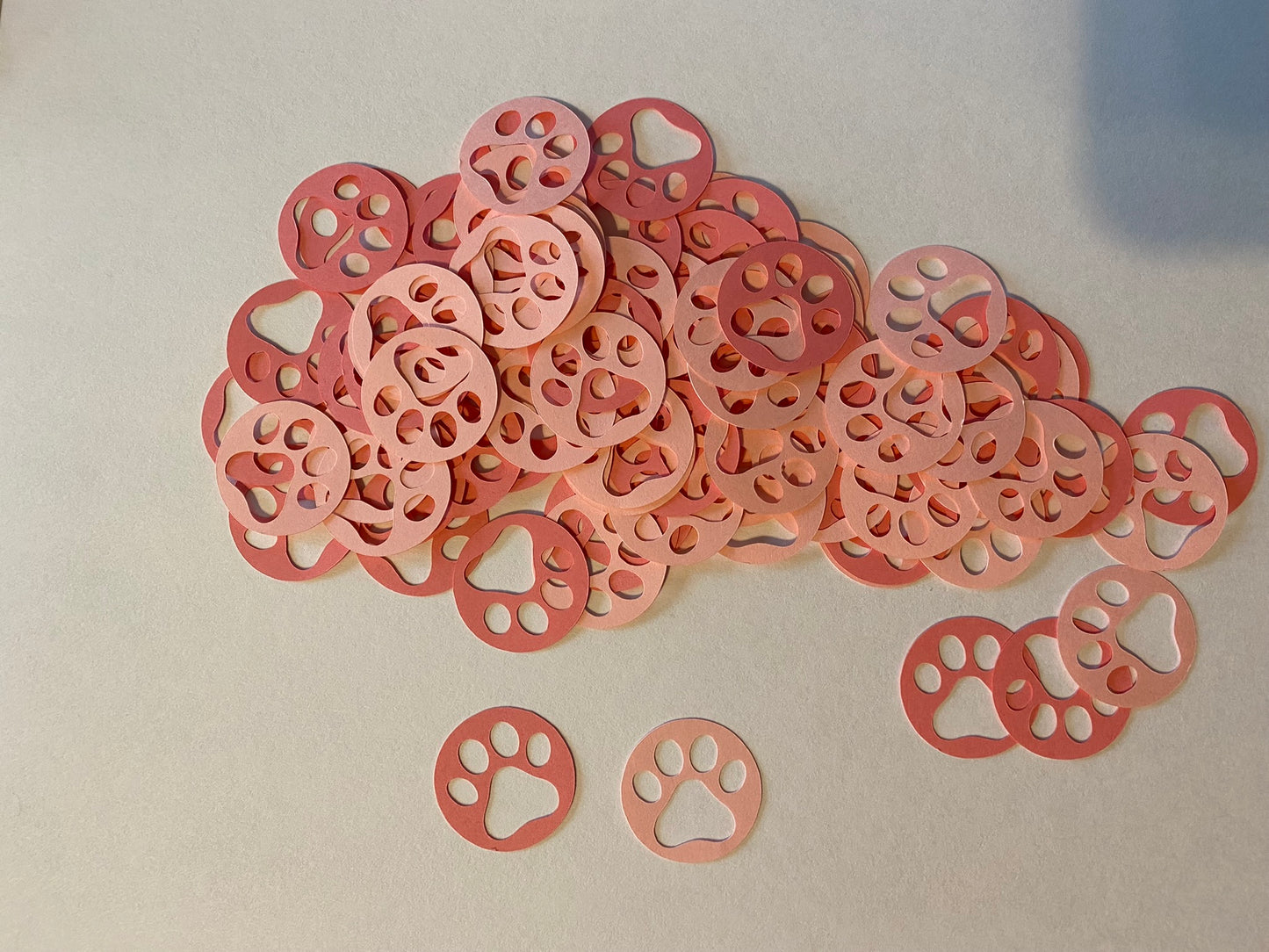 Pink Paw Print Confetti Birthday Party Paw Print Decorations 100 Pieces Animal Birthday Celebration