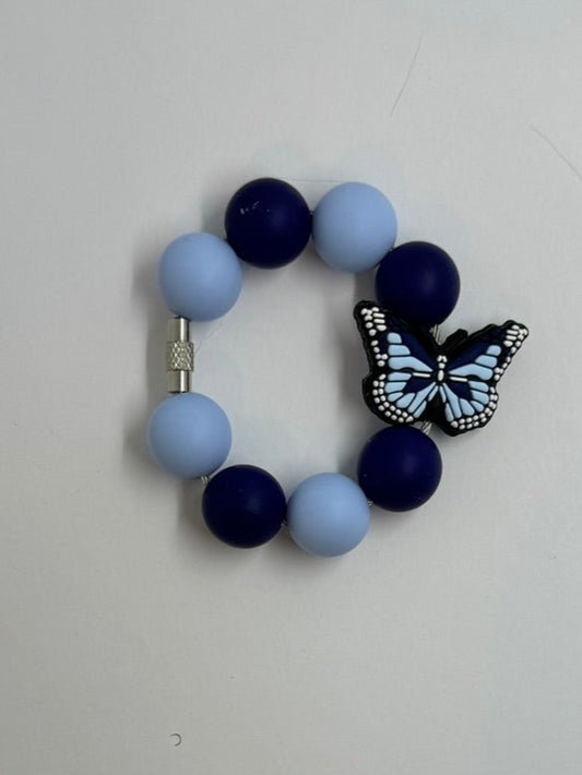 Blue Butterfly Cup Charm