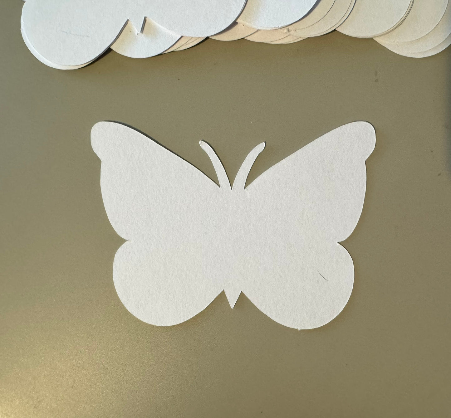 25 White 3x4 Inch Paper Butterfly Die cuts Cutout Confetti Embellishments Scrapbooking