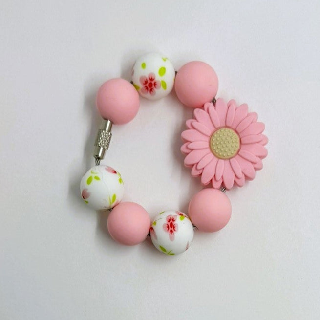Pink Daisy Cup Charm