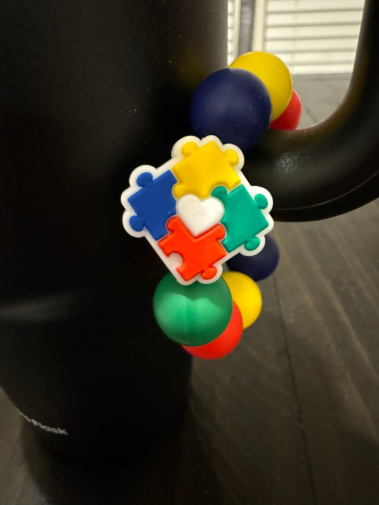 Autism Awareness Cup Charm