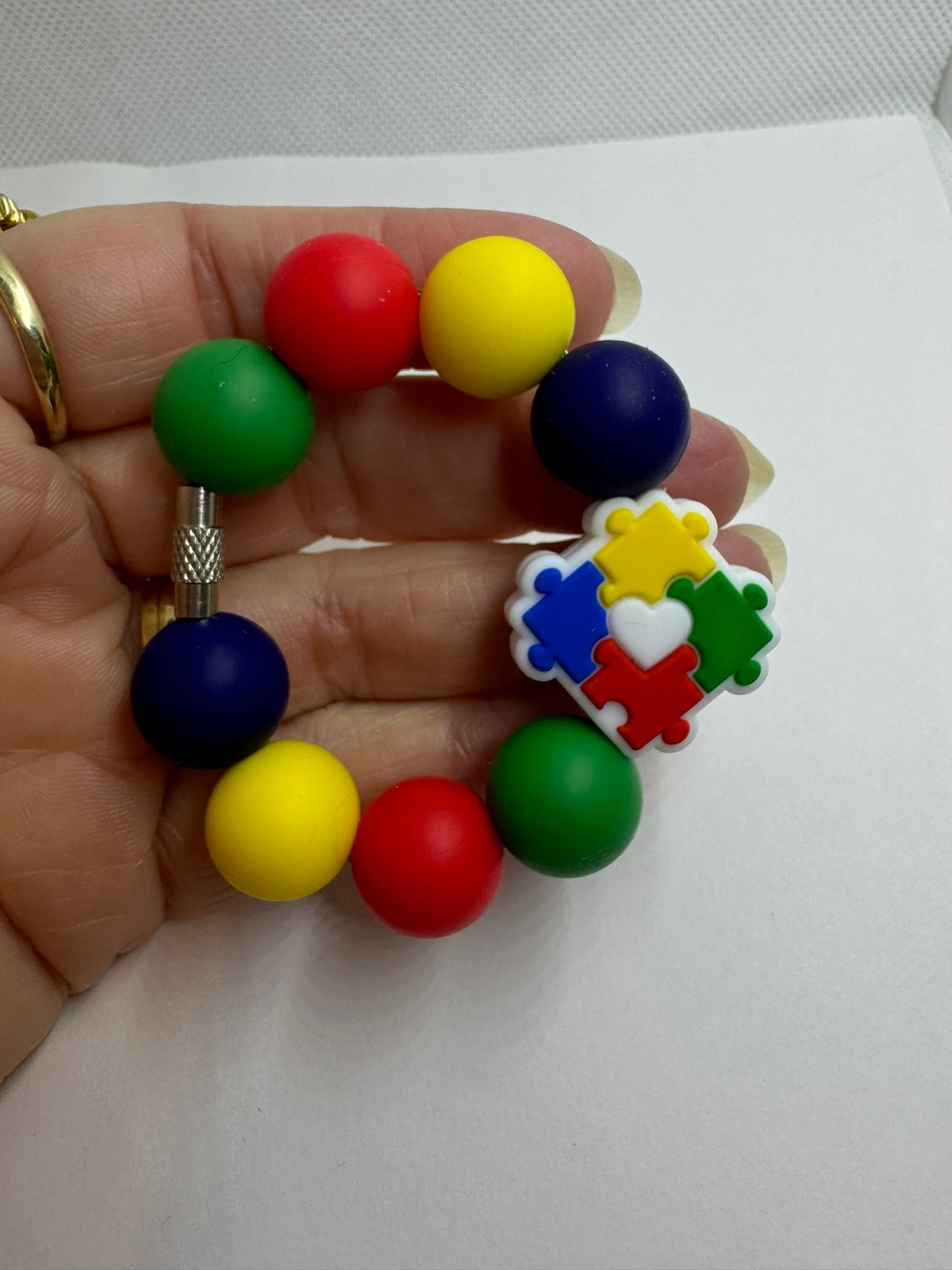 Autism Awareness Cup Charm