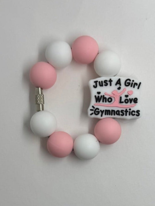 Just a Girl Who Loves Gymnastic Pink White Cup Charm