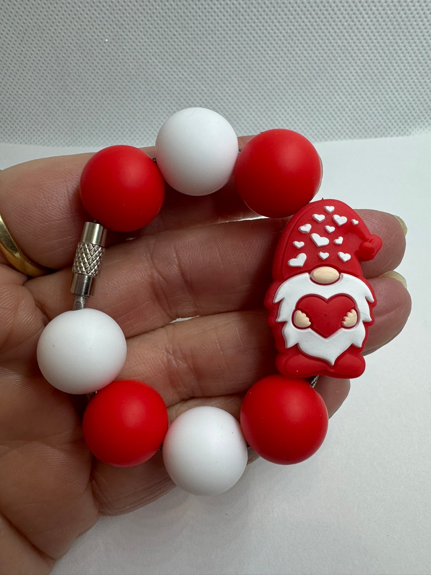 Gnome Heart Valentine Cup Charm