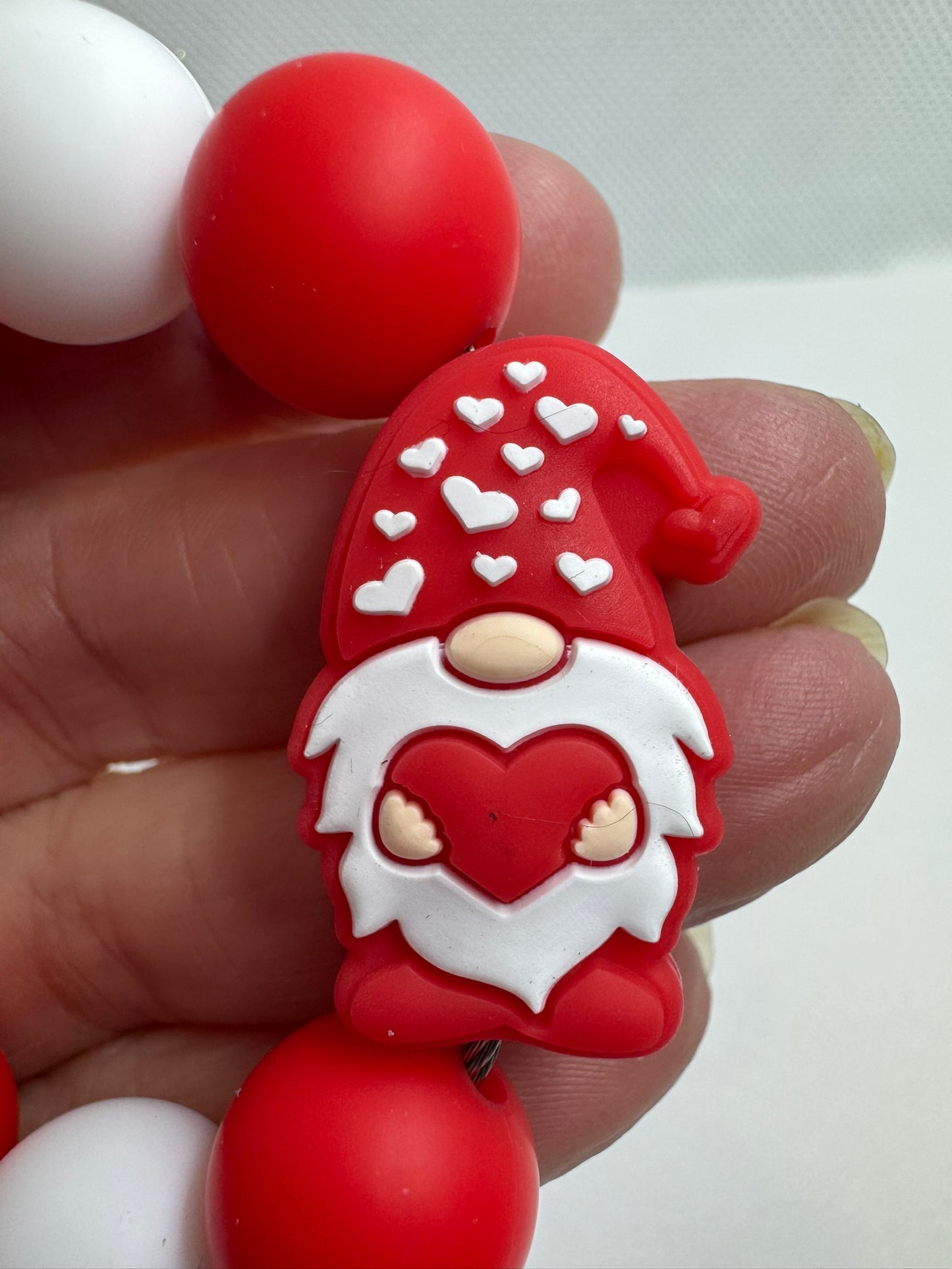 Gnome Heart Valentine Cup Charm
