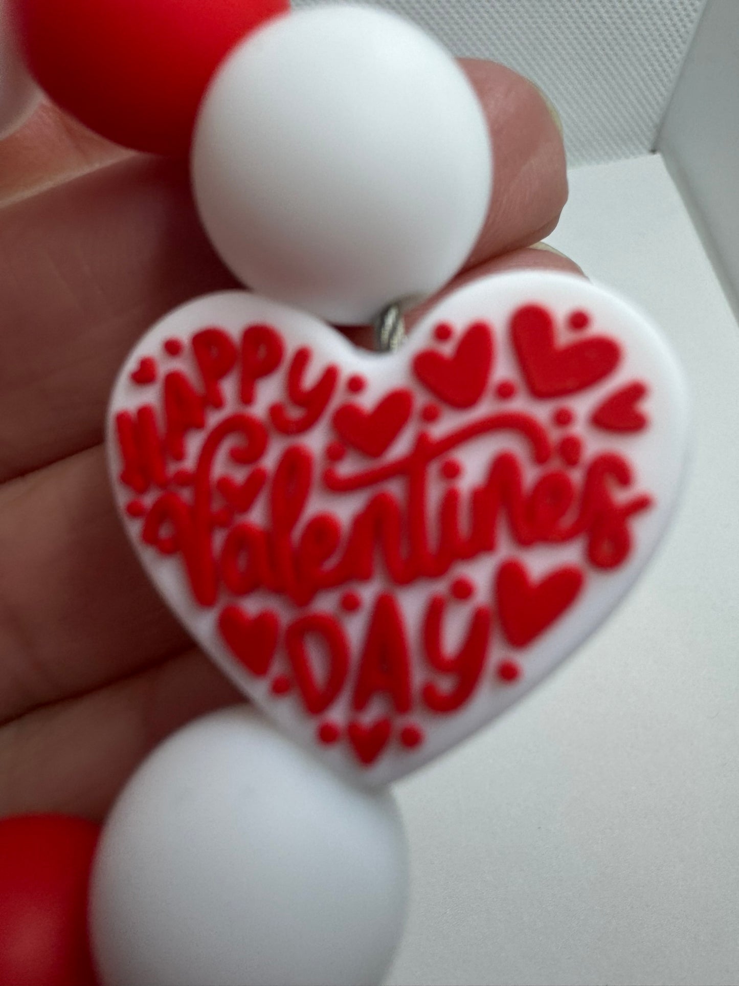 Red Happy Valentine's Day Cup Charm