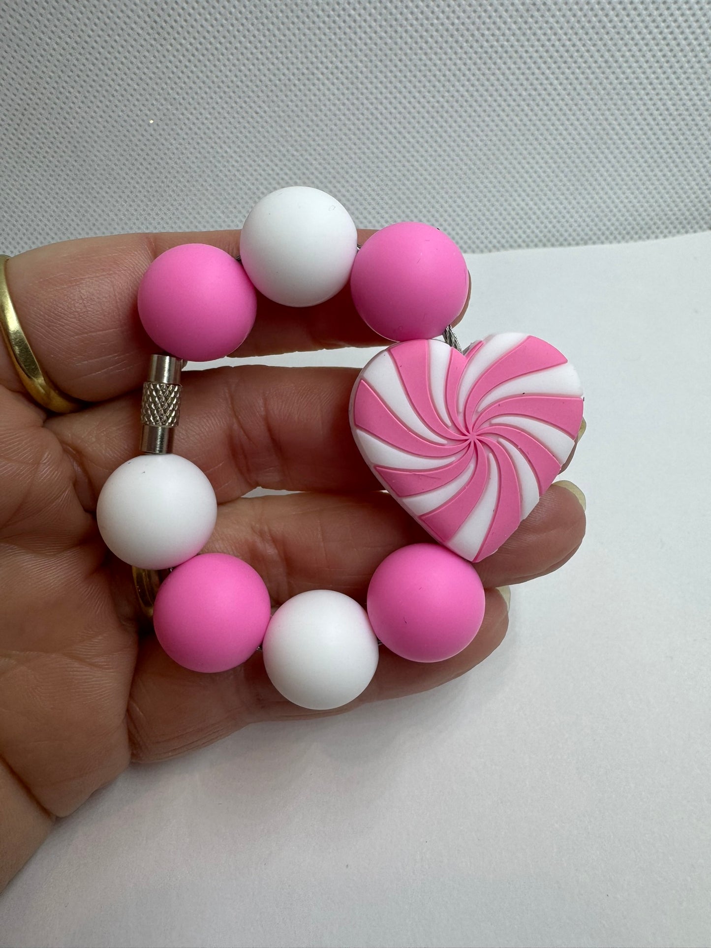 Pink Heart Cup Charm Valentine's Day