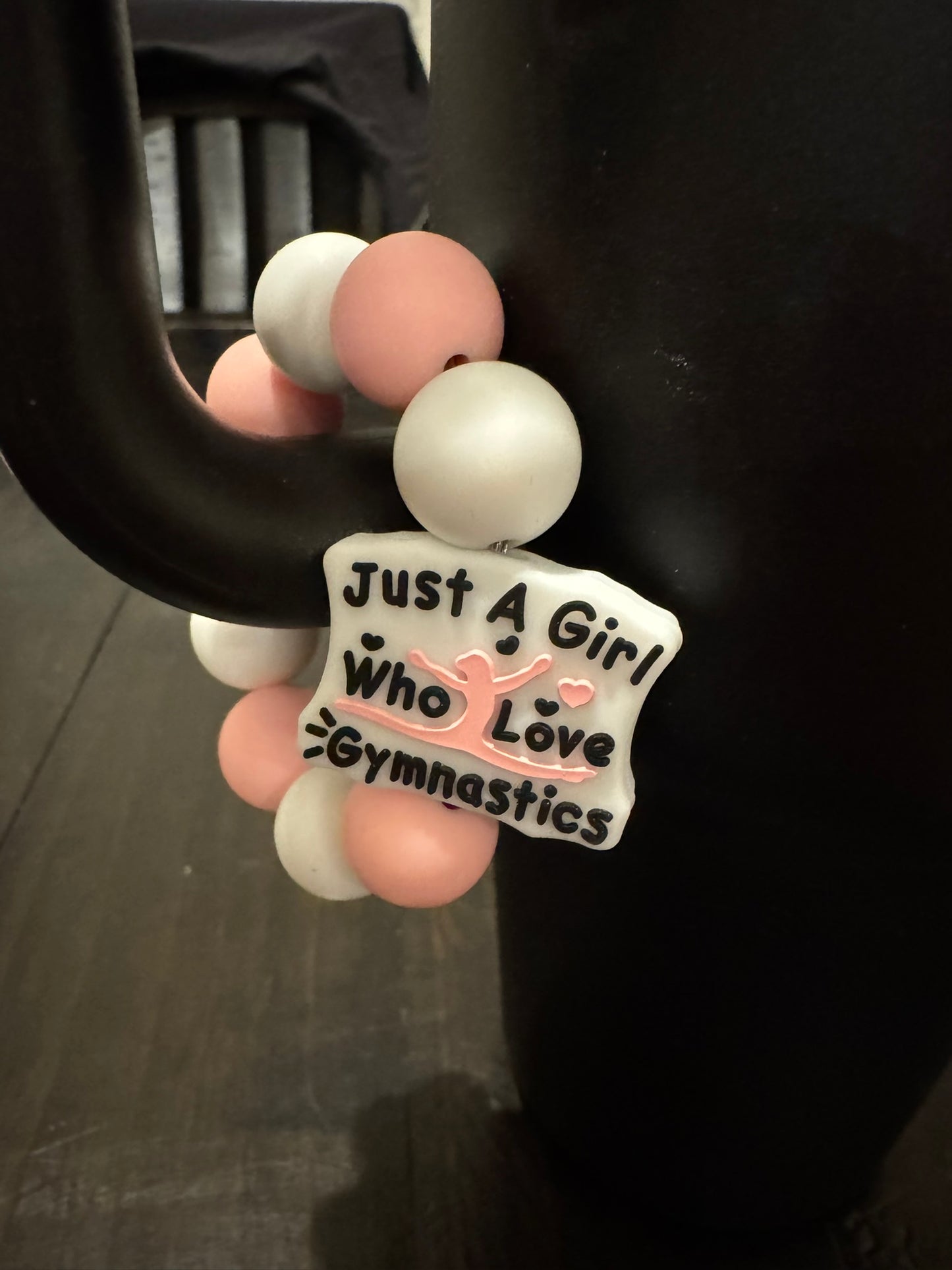 Just a Girl Who Loves Gymnastic Pink White Cup Charm